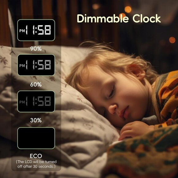 New Bluetooth Speaker/App Control Dimmable Clock White Noise Sound Machine - Picture 6 of 8